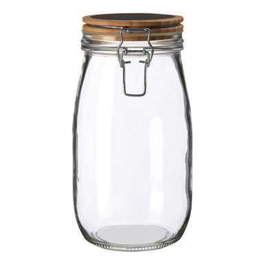 Orsina Appert Glass Storage Jar with Airtight Pine Lid - 1500 ml