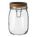 Orsina Appert Medium Glass Storage Jar with Airtight Pine Wood Lid