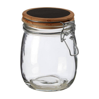Orsina Appert Glass Storage Jar with Airtight Wooden Lid - 750ml