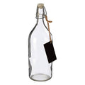 Orsina Glass Bottle with Chalkboard Tag & Pine Lid - 1000ml Carafe