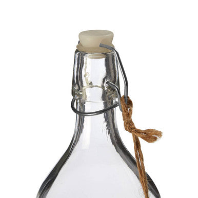 Orsina Glass Bottle with Chalkboard Tag & Pine Lid - 1000ml Carafe