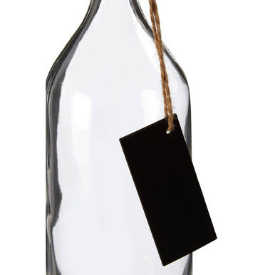 Orsina Glass Bottle with Chalkboard Tag & Pine Lid - 1000ml Carafe