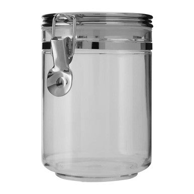 Orsina Gozo 800ml Glass Food Storage Jar with Silver Airtight Lid