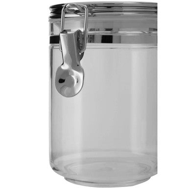 Orsina Gozo 800ml Glass Food Storage Jar with Silver Airtight Lid
