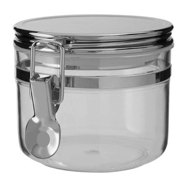 Orsina Gozo Glass Jar with Silver Lid – 450ml Airtight Spice Container