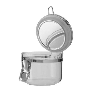 Orsina Gozo Glass Jar with Silver Lid – 450ml Airtight Spice Container