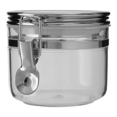 Orsina Gozo Glass Jar with Silver Lid – 450ml Airtight Spice Container