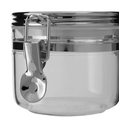 Orsina Gozo Glass Jar with Silver Lid – 450ml Airtight Spice Container