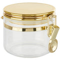 Orsina Gozo Glass Storage Jar with Gold Airtight Lid - 450 ml