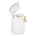 Orsina Gozo Octagonal Storage Jar – 1200ml Airtight Glass Canister