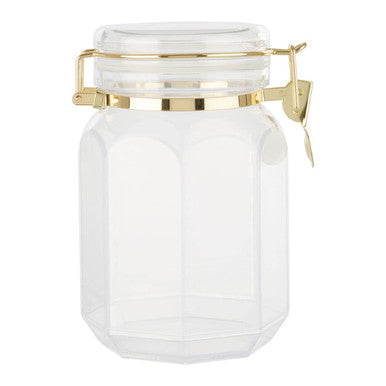 Orsina Gozo Octagonal Storage Jar – 1200ml Airtight Glass Canister