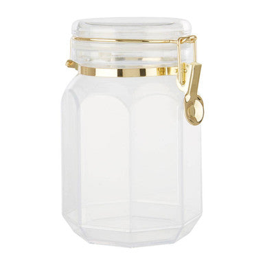 Orsina Gozo Octagonal Storage Jar – 1200ml Airtight Glass Canister