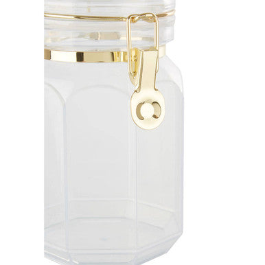 Orsina Gozo Octagonal Storage Jar – 1200ml Airtight Glass Canister