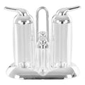 Orsina Gozo 4-Piece Condiment Set – Silver Table Seasoning Organizer
