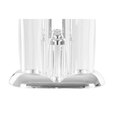 Orsina Gozo 4-Piece Condiment Set – Silver Table Seasoning Organizer