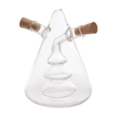 Orsina Montela Dual Oil and Vinegar Glass Bottle – 2-in-1 Cruet