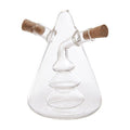 Orsina Montela Dual Oil and Vinegar Glass Bottle – 2-in-1 Cruet