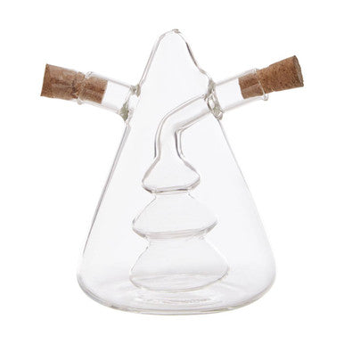 Orsina Montela Dual Oil and Vinegar Glass Bottle – 2-in-1 Cruet
