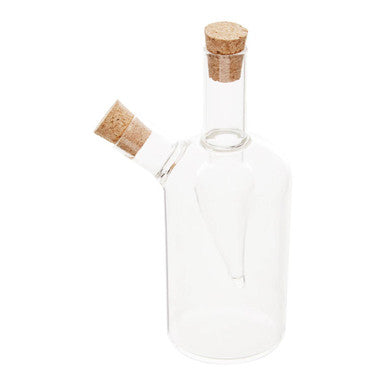 Orsina Montela 2-in-1 Oil and Vinegar Glass Bottle Cruet with Corks