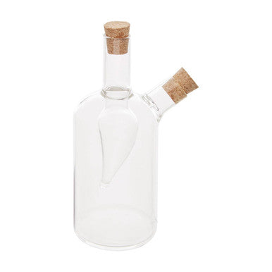 Orsina Montela 2-in-1 Oil and Vinegar Glass Bottle Cruet with Corks