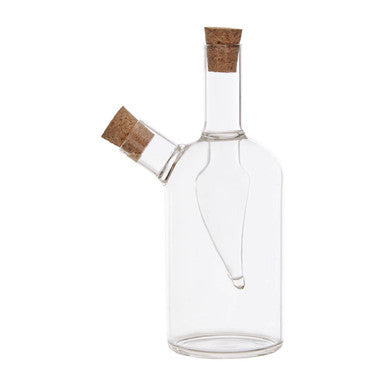 Orsina Montela 2-in-1 Oil and Vinegar Glass Bottle Cruet with Corks