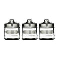 Orsina Luca Glass Jars with Aluminium Lids – Set of 3 Kitchen Canisters