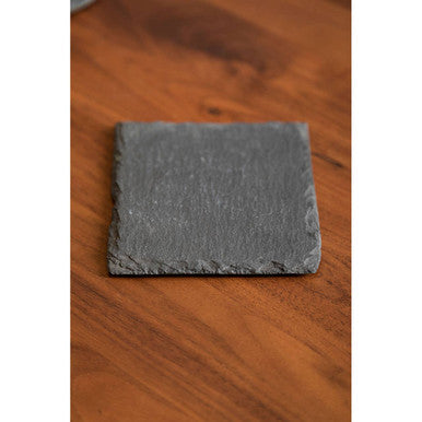 Orsina Slate Square Coasters – Set of 4 Grey Stone Drink Coasters