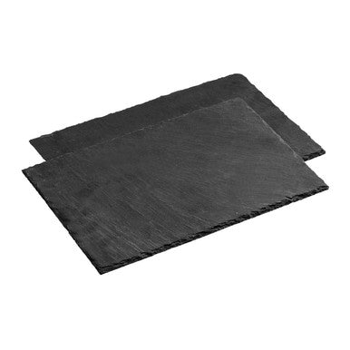 Orsina Slate Rectangular Placemats – Set of 2 Natural Grey Stone Mats