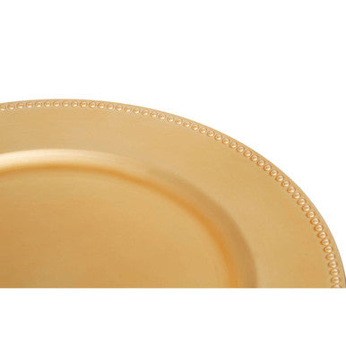 Orsina Dia Gold Charger Plate | Round Dotted Rim Luxury Tableware