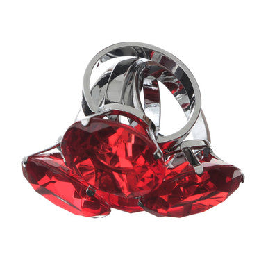 Orsina Red Diamante Napkin Rings – Set of 4 Luxury Table Decor