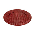 Orsina Pandanus Red Charger Plate – Handwoven Woven Table Decor