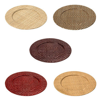 Orsina Pandanus Red Charger Plate – Handwoven Woven Table Decor