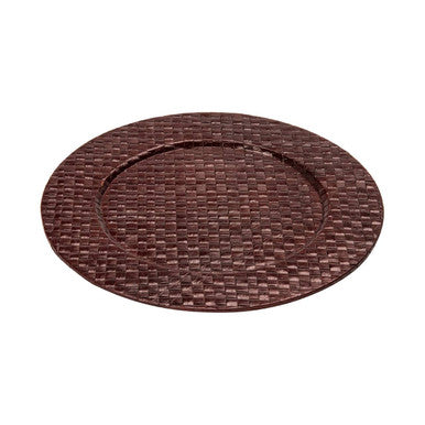 Orsina Pandanus Brown Charger Plate – Woven Rustic Table Decor