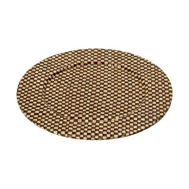 Orsina Pandanus Woven Charger Plate – Black and Natural Coastal Decor