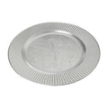 Orsina Redbud Silver Charger Plate – Embossed Rim Table Decor