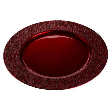 Orsina Paxton Red Charger Plate – Pebble Effect Polypropylene Tableware