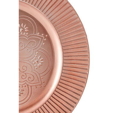 Orsina Redbud Rose Gold Charger Plate – Fluted Polypropylene Tableware