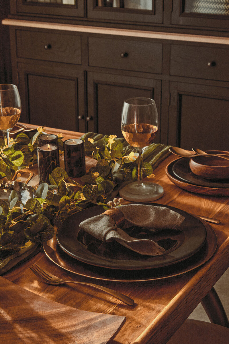 Orsina Hammered Brass Finish Napkin Rings - Set of 4 Table Accessories