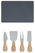 Orsina Slate Cheese Board and 4-Piece Stainless Steel Knife Set