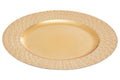 Orsina Gold Charger Plate – Octagon Pattern Rim Geometric Tableware