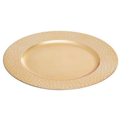 Orsina Gold Charger Plate – Hammered Rim Luxury Dinnerware Decor