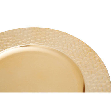 Orsina Gold Charger Plate – Hammered Rim Luxury Dinnerware Decor