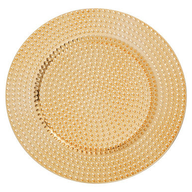 Orsina Dia Gold Hammered Effect Charger Plate – Luxury Table Decor