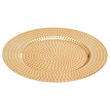 Orsina Dia Gold Hammered Effect Charger Plate – Luxury Table Decor