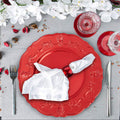 Orsina Dia Red Baroque Charger Plate – Scalloped Edge Dining Base