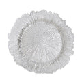 Orsina Reef Charger Plate – Silver Finish Textured Coastal Tableware