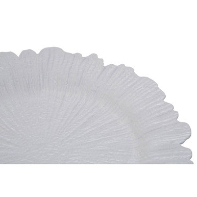 Orsina Dia White Reef Charger Plate – 33cm Coastal Textured Tableware