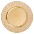 Orsina Gold Honeycomb Charger Plate – Geometric Octagonal Table Decor