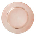 Orsina Dia Rose Gold Finish Charger Plate – Modern Metallic Tableware