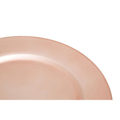 Orsina Dia Rose Gold Finish Charger Plate – Modern Metallic Tableware